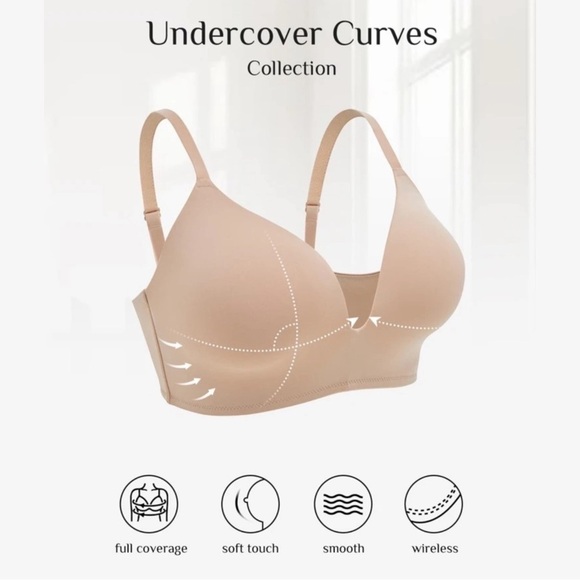 SHEIN LUVLETTE Dream Curve Support+ Wireless T-Shirt Bra – Size 34D/34DD - Picture 4 of 7